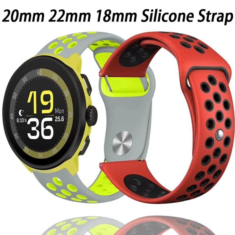20mm 22mm 18mm Silicone Strap for COROS APEX 4 42mm PACE Pro-4 Wristband Suunto Race 2 Run Ocean Vertical 2 CMF Watch 3 Pro Belt