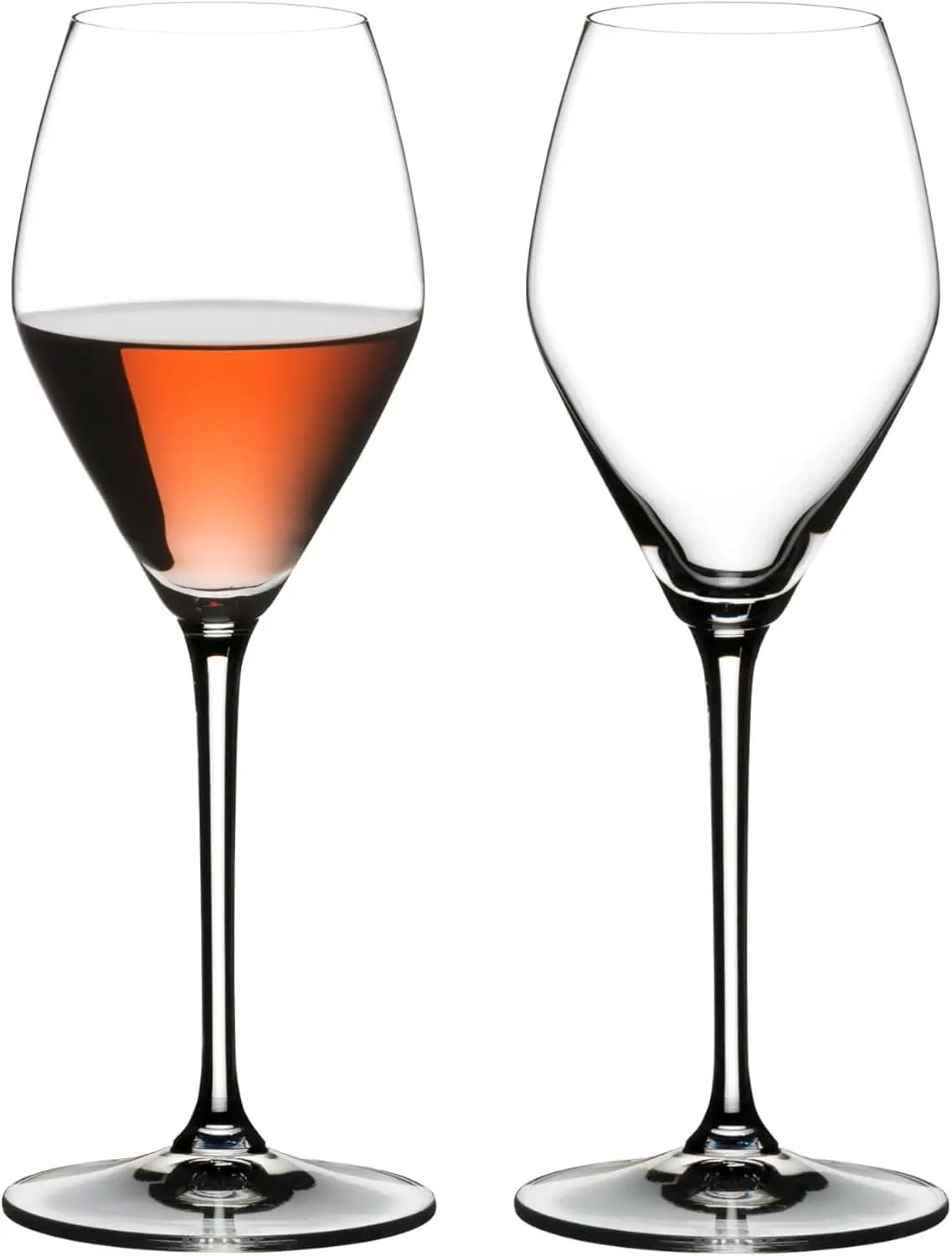Extreme Rose Wine Glass, Set of 2, Diamond-Shaped Machine-Made, Dishwasher Safe, 11.36 oz