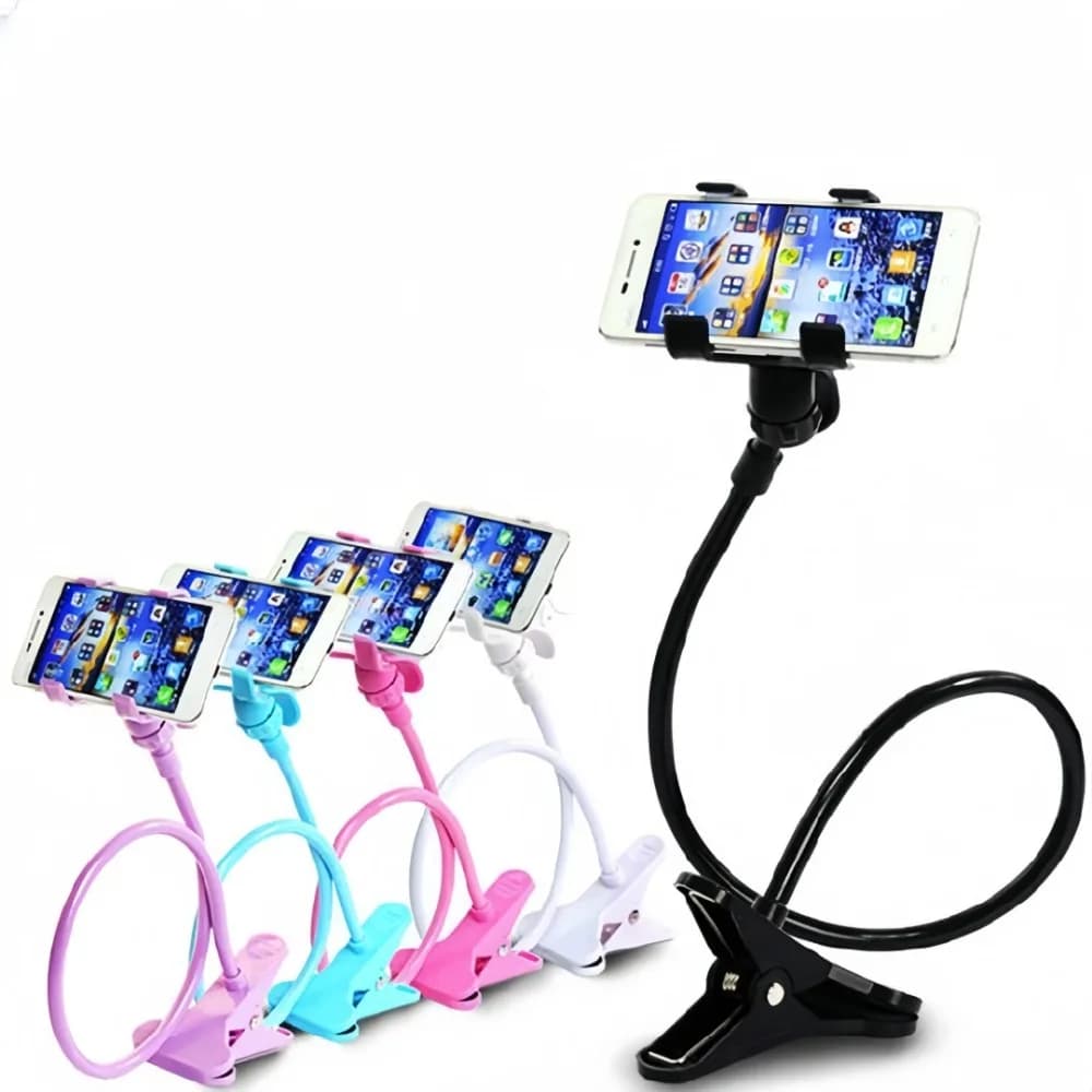 Supporto universale per telefono cellulare Tipo di fibbia staccabile pigro Doppio clip sulla testa Supporto per letto da tavolo per auto Artefatto per osservare film