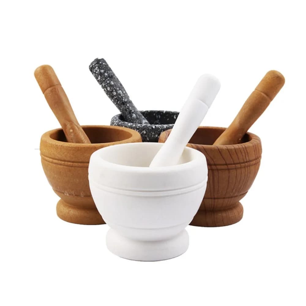 Utensili da cucina piccoli da cucina Set di pestelli per malta in resina Aglio Erba Spezie Miscelazione Macinazione Frantoio Ciotola Accessori per ristoranti