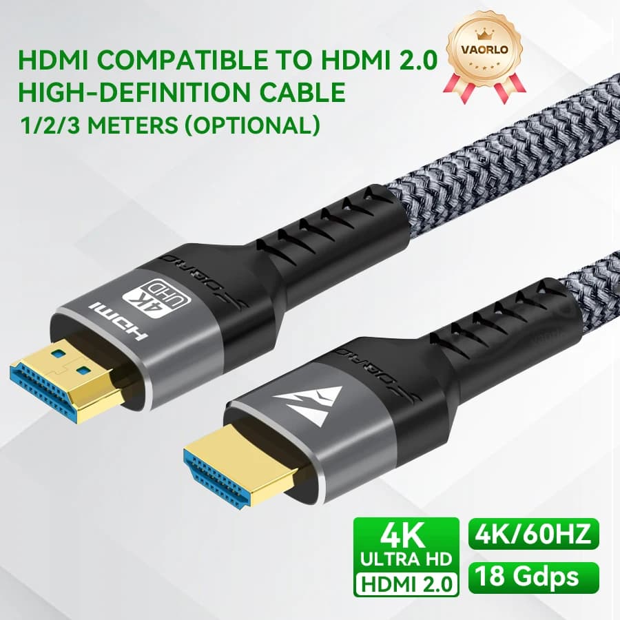 HDMI cable, compatible with 4K 60Hz, high speed video and audio HDR HDMI Ultra HD 1080P 120Hz, HDMI 2.0 cable, PS4, PS5, TV, laptop, monitor, RTX 3080, projectors.