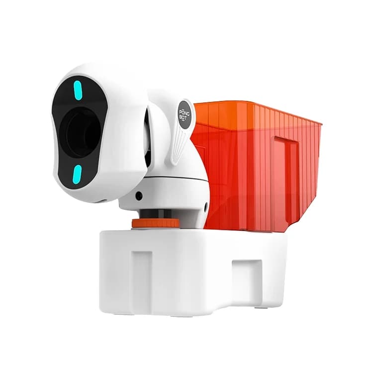 Robot da allenamento da ping pong portatile moderno per interni NOVA, con arco regolabile, 50 palline/minuto, in plastica resistente
