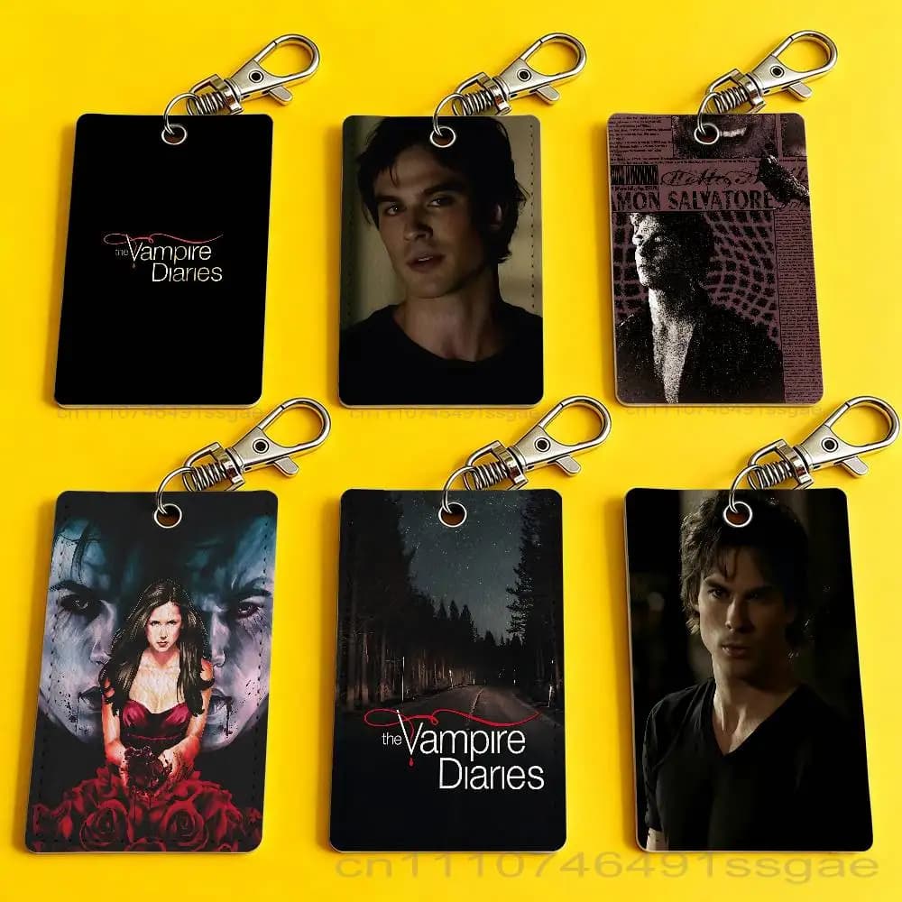 Portachiavi Porta Badge The V-Vampire D-Diaries con Cordino e Laccetto per Pass, Accessori e Regalo
