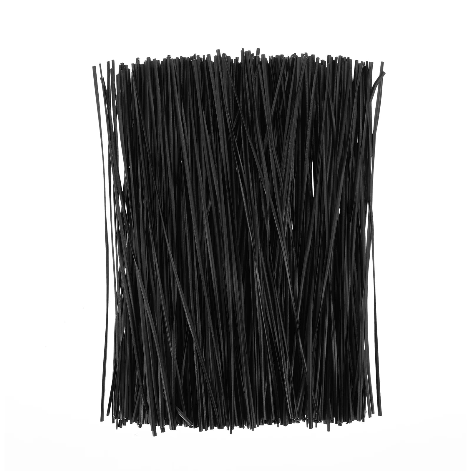 500 pz WINOMO Torsioni Fascette Fascette 15 cm Organizzatore di cavi Fascette in filo di ferro rivestito in plastica (Nero) fascette per cavi