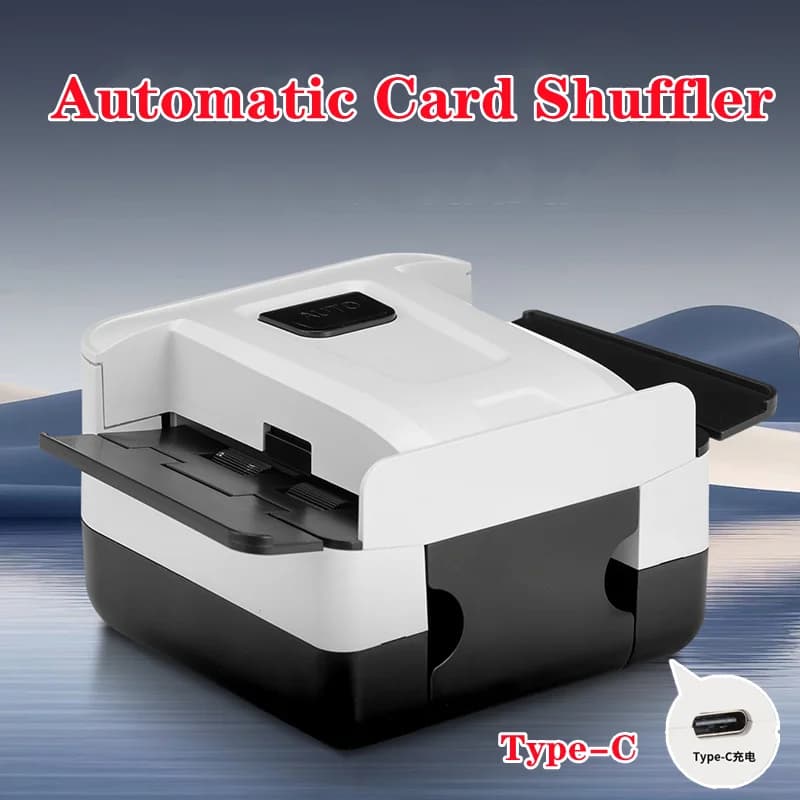 Battitore automatico di carte con batteria ricaricabile Dispositivo elettrico per mescolatore di carte da poker per giochi di carte Festa a casa all'aperto