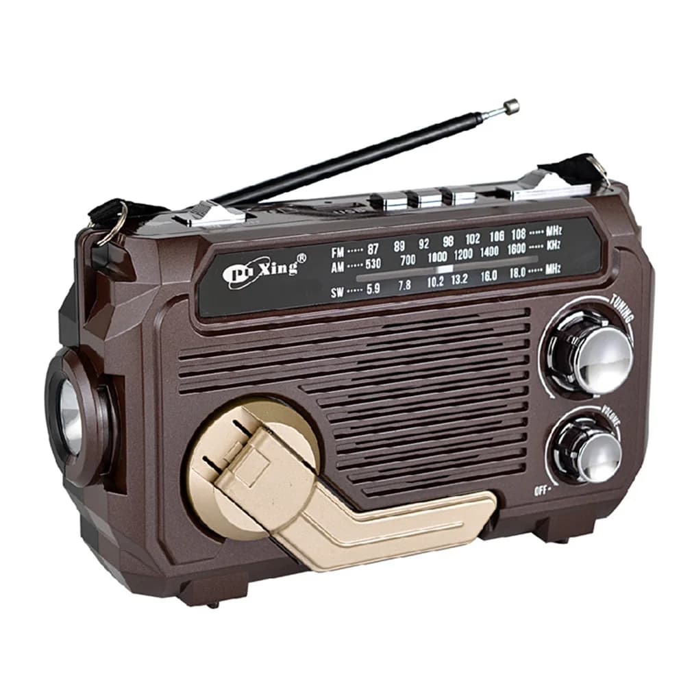 Manovella portatile FM AM SW Radio Ricarica solare Radio di emergenza Ricevitore Bluetooth 5.2 Altoparlante Lettore musicale Supporto TF USB