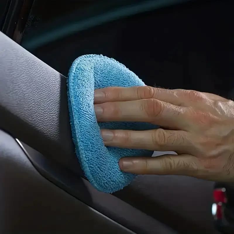 5pcs Ultra-Soft Microfiber Waxing Pads - Gentle Car Polishing Sponges for Smooth Finish, Easy Wax Application,