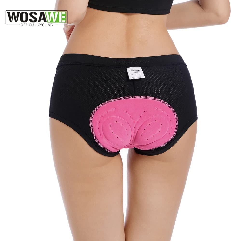 WOSAWE Women's Cycling Shorts Pad Compression Collant Pad Antiurto Mountain MTB Bicycle Shorts Riding Bike Sport Intimo Mutande