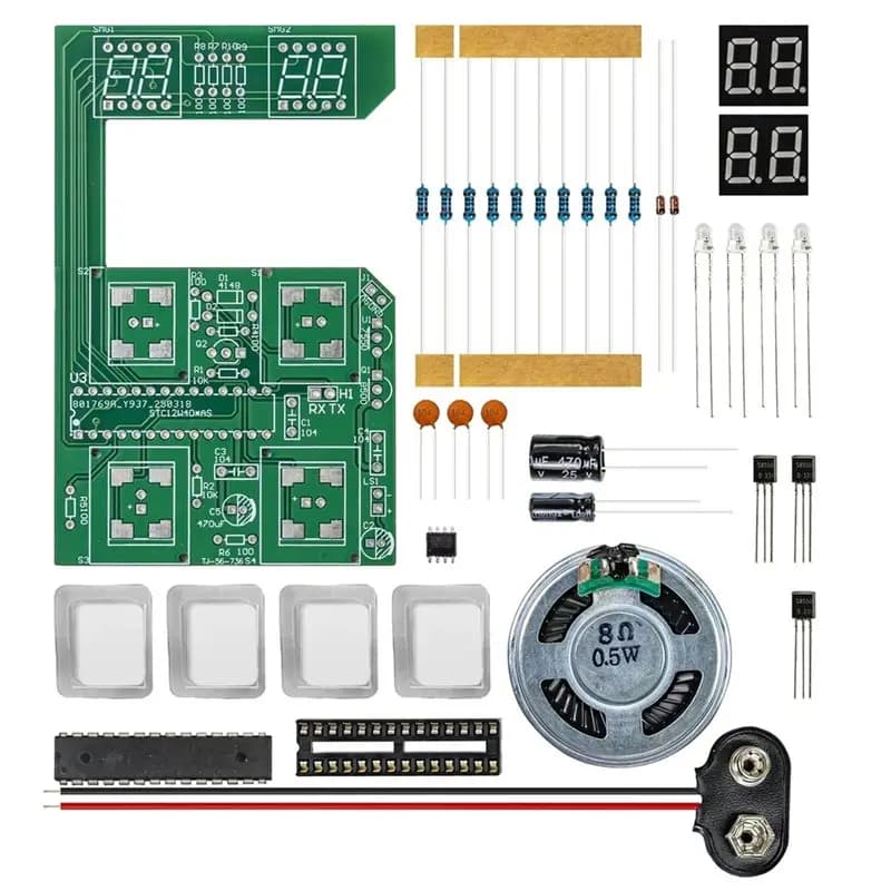 Kit di Saldatura Elettronica AS95-DIY per Console di Gioco per l'Allenamento della Memoria, Esercizi Pratici Didattici, Scheda Circuito e Componenti Sfusi