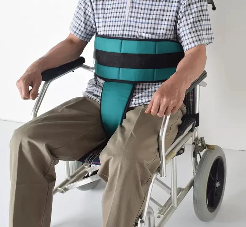 Wheelchair Protective Belt with T-shaped Soft Cushion Elderly Patients Prevent Body Anti Fall Wheelchair Harness Strap Belt