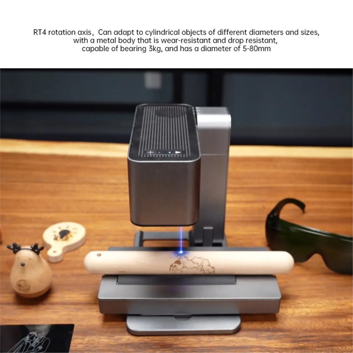 R4 Rotary for MR.CARVE C1 5W Laser Engraving Machine Rotary Axis Aluminum Alloy