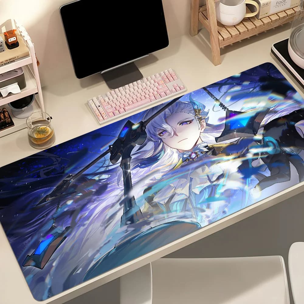 Genshin Impact Neuvillette Mouse Pad Non-slip Thickened MousePad Student Gaming Cushion Large Writing Lockedge Office