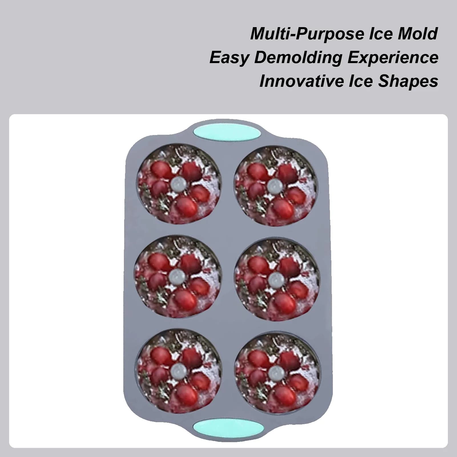 Stampo per ghiaccio a cubetti Vacanza Creatore a rilascio facile Corona di Natale Vassoio per ghiaccio Stampi in silicone per congelatore Torta al cioccolato Cibo Cottura di whisky