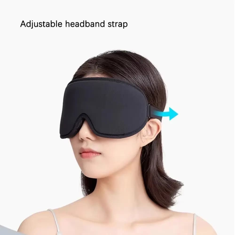Maschera per Dormire in Morbida Schiuma, Design Imbottito 3D, Maschera per Occhi in Seta Ghiacciata 3D, Materiale Confortevole, Blocca la Luce, Maschera per Occhi per Uso Notturno