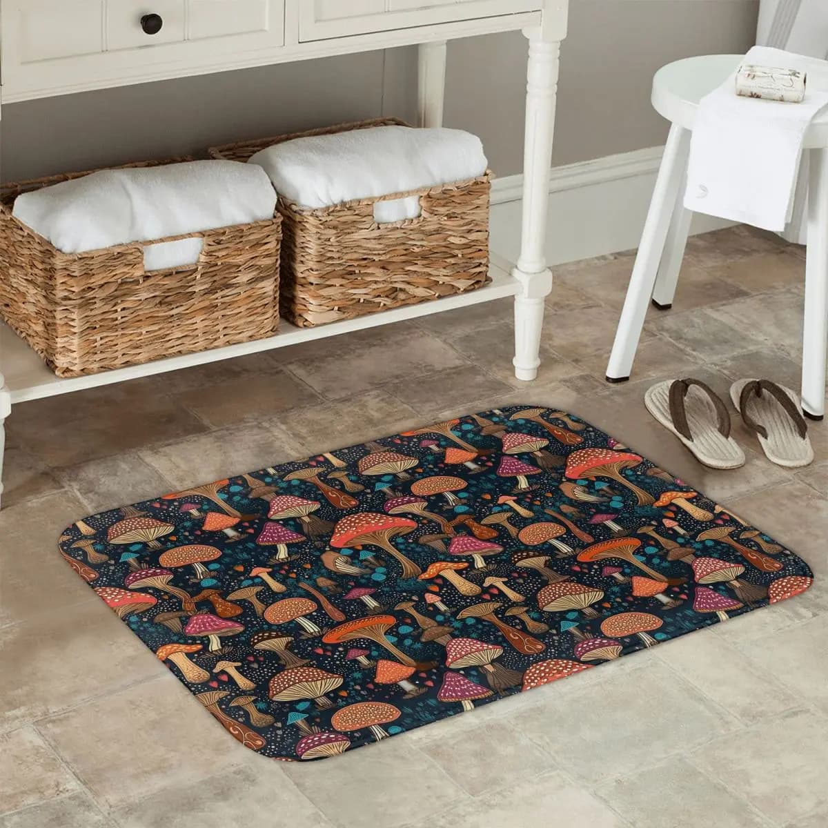 Magical psychedelic mushrooms Print Lava Zerbino anti-slip Mat Cooking Mat Entrance House Bedroom Mats