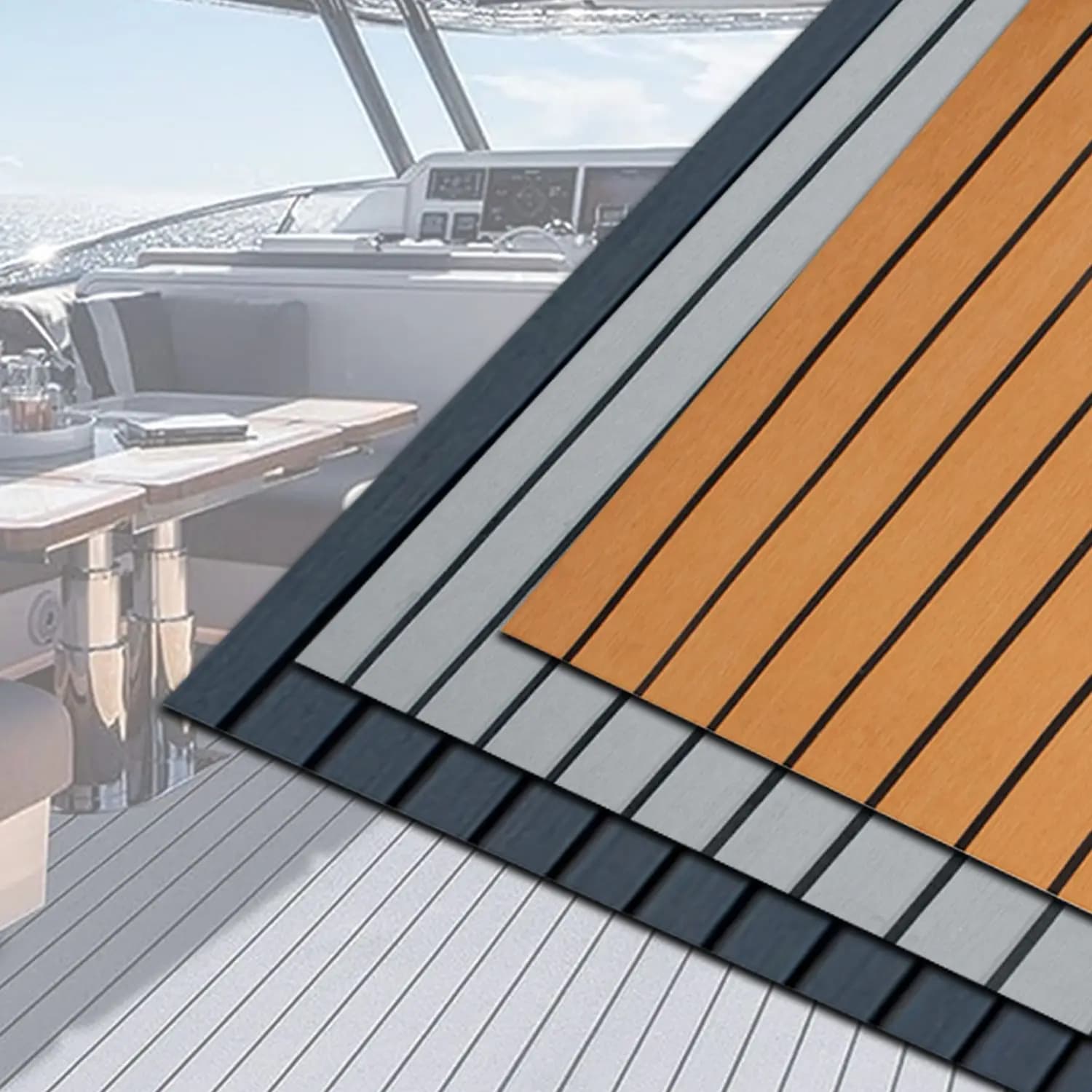 1200/2400x450x6mm Schiuma EVA Barca Pavimentazione autoadesiva Pavimentazione in finto teak Copriletto Pad Marine Yacht RV Deck Zerbino Tappeto Casa adesivo