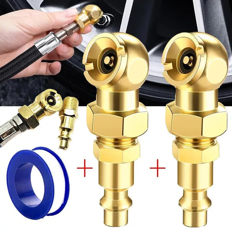 Kit morsetto aria gonfiatore a sfera Ottone 1/4 pollici Fnpt Accessori pompa aria ugello di gonfiaggio morsetto aria pneumatico per auto