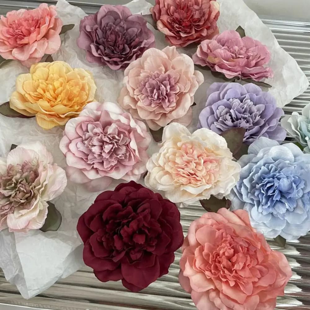 Fiore peonia fiore fermaglio per capelli carino mollette accessori per capelli grande coda di cavallo tornante boemia Side Hairgrips Wedding