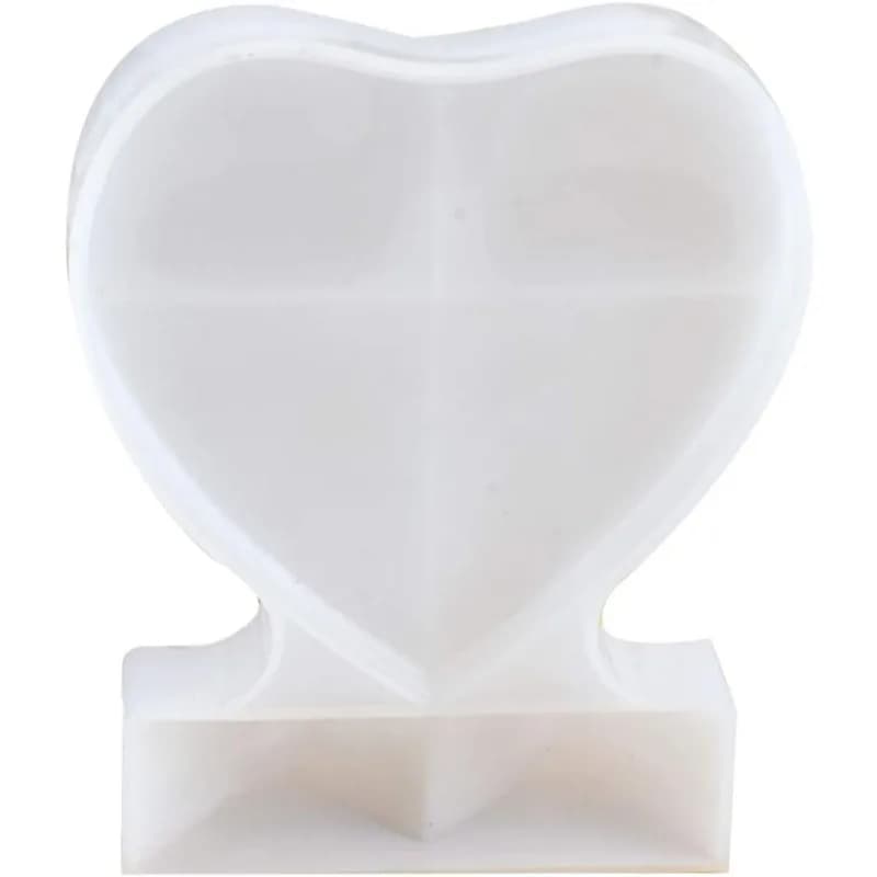Stampo in Silicone per Cornice a Cuore in Resina, Stampo Grande per Cornice Portafoto in Resina Epossidica con Supporto 1 Pezzo