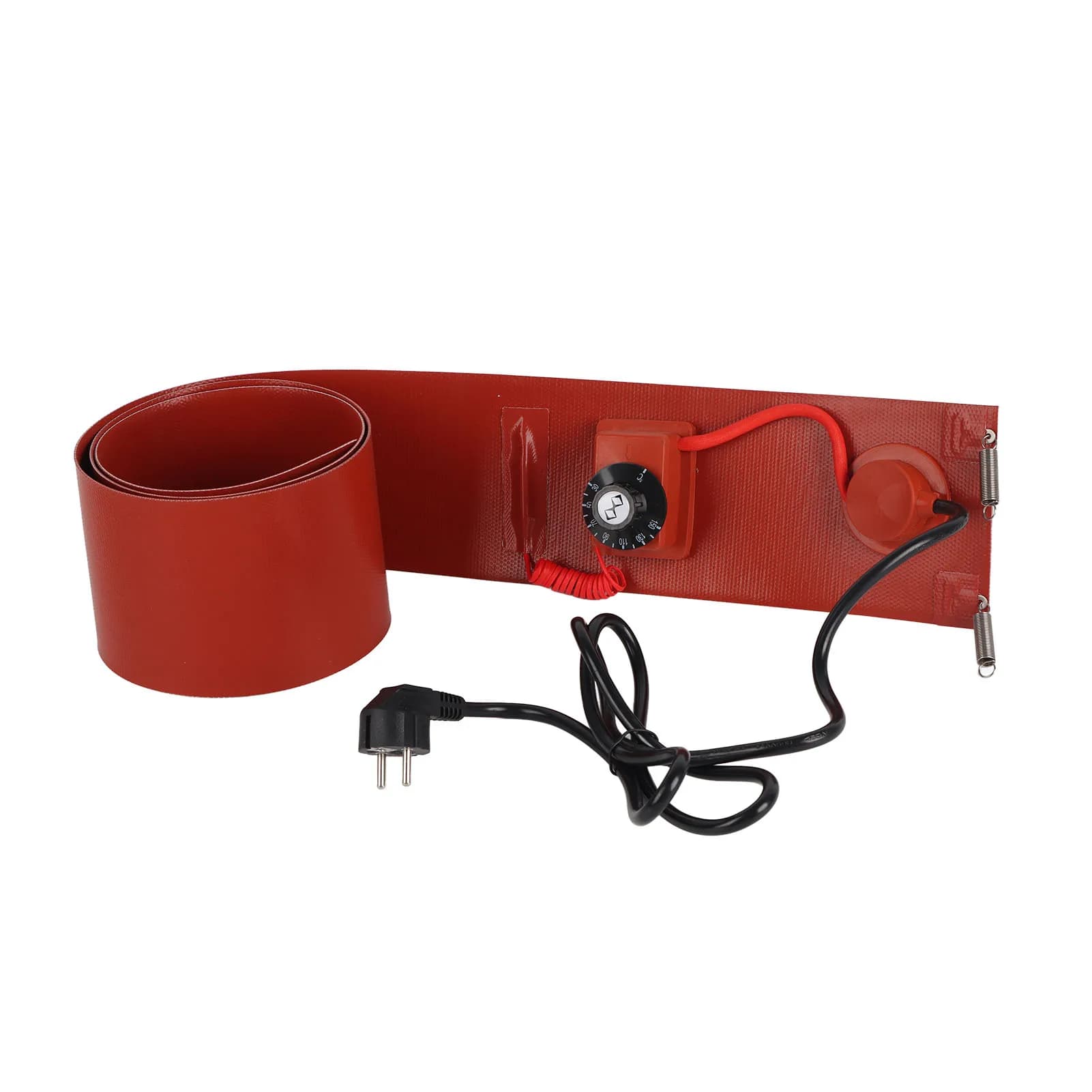 Riscaldatore a Tamburo in Metallo Silicone 200L 1000W 30‐150 ℃ Tappetino riscaldante per scaldatubi da 125 mm x 1740 mm Spina UE 220 V