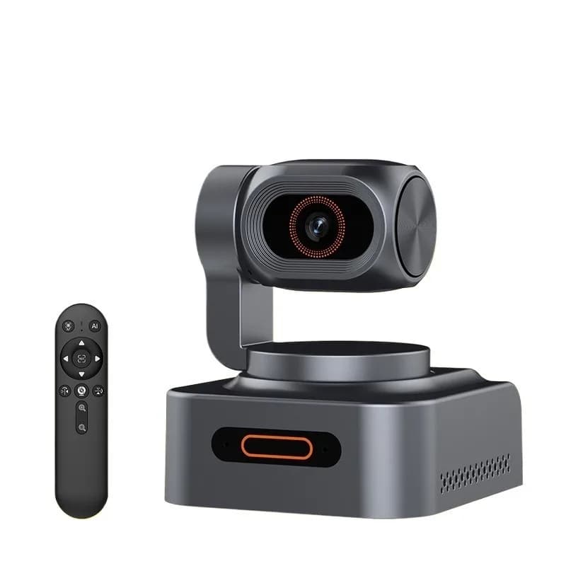 Webcam 4K Ultra HD per Streaming Live, Fotocamera AI da 48MP con Gimbal a 2 Assi, Tracciamento Automatico e Cancellazione del Rumore