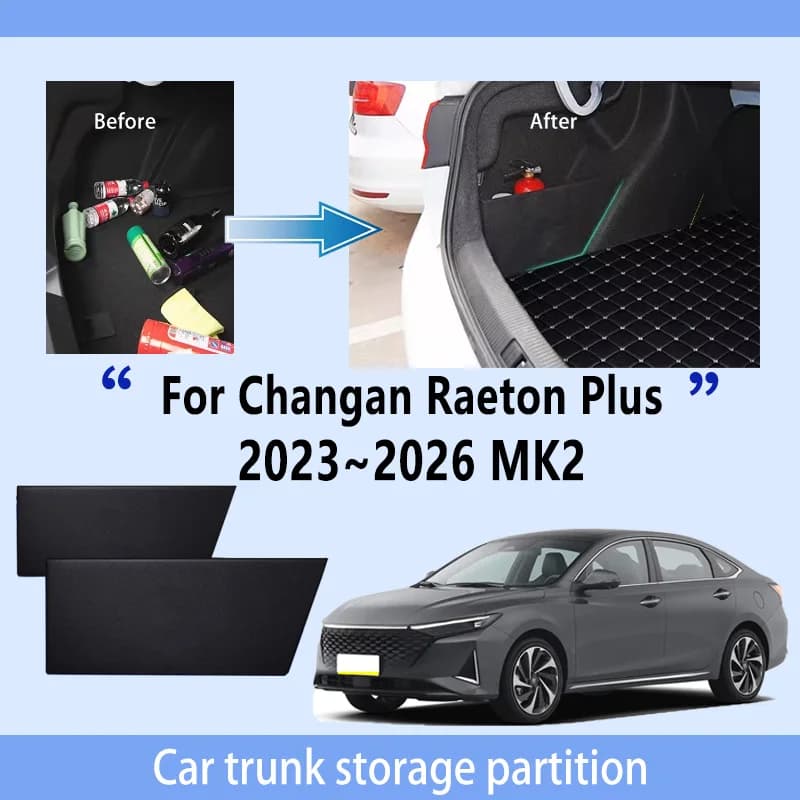 Accessori auto per Changan Raeton Plus 2023 ~ 2026 25 Bagagliaio Partizione di Stoccaggio Multifunzione di Stoccaggio Auto Parti Interni Organizzatore