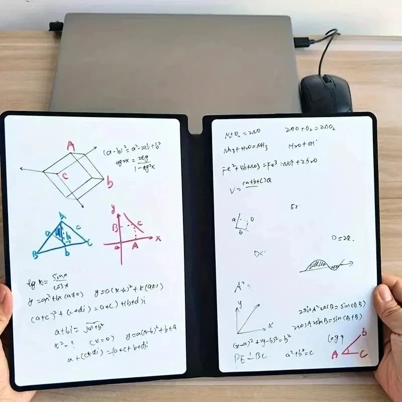Quaderno A5 Riutilizzabile con Lavagna, Blocco Note con Penna Cancellabile e Panno per la Pulizia, Planner Settimanale Portatile