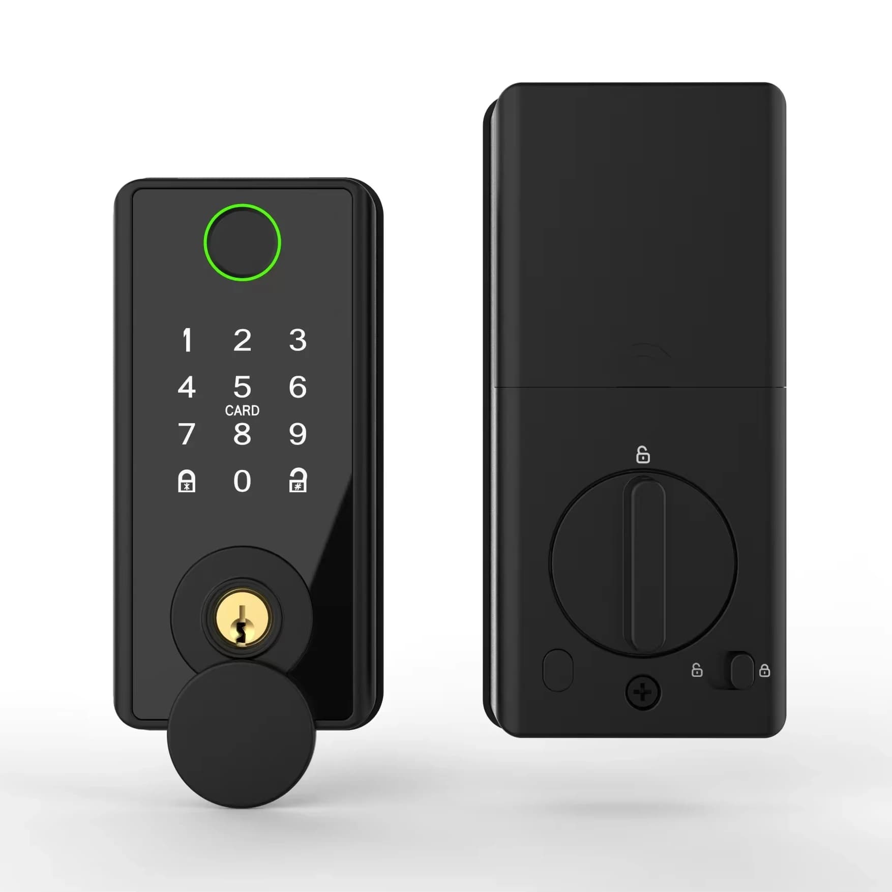 Face ID Smart Glass Door Lock TT Lock App