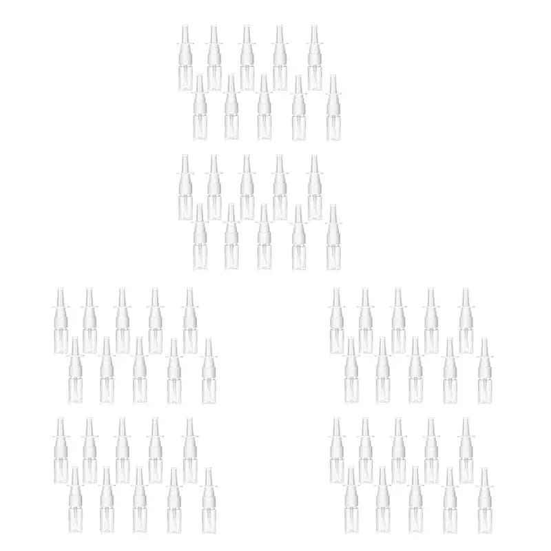 LLCS-60Pcs Flacone spray nasale, flacone spray per naso piccolo e trasparente da 10 ml, spray riutilizzabili a nebulizzazione fine per viaggi