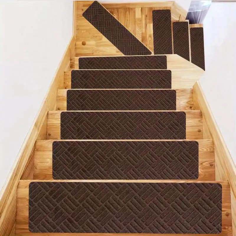 1pc 76x20cm Battistrada per scale Tappeto Tappetino autoadesivo Tappetino per porta Scala Tappetino antiscivolo Tappetino di protezione Decorazioni per la casa