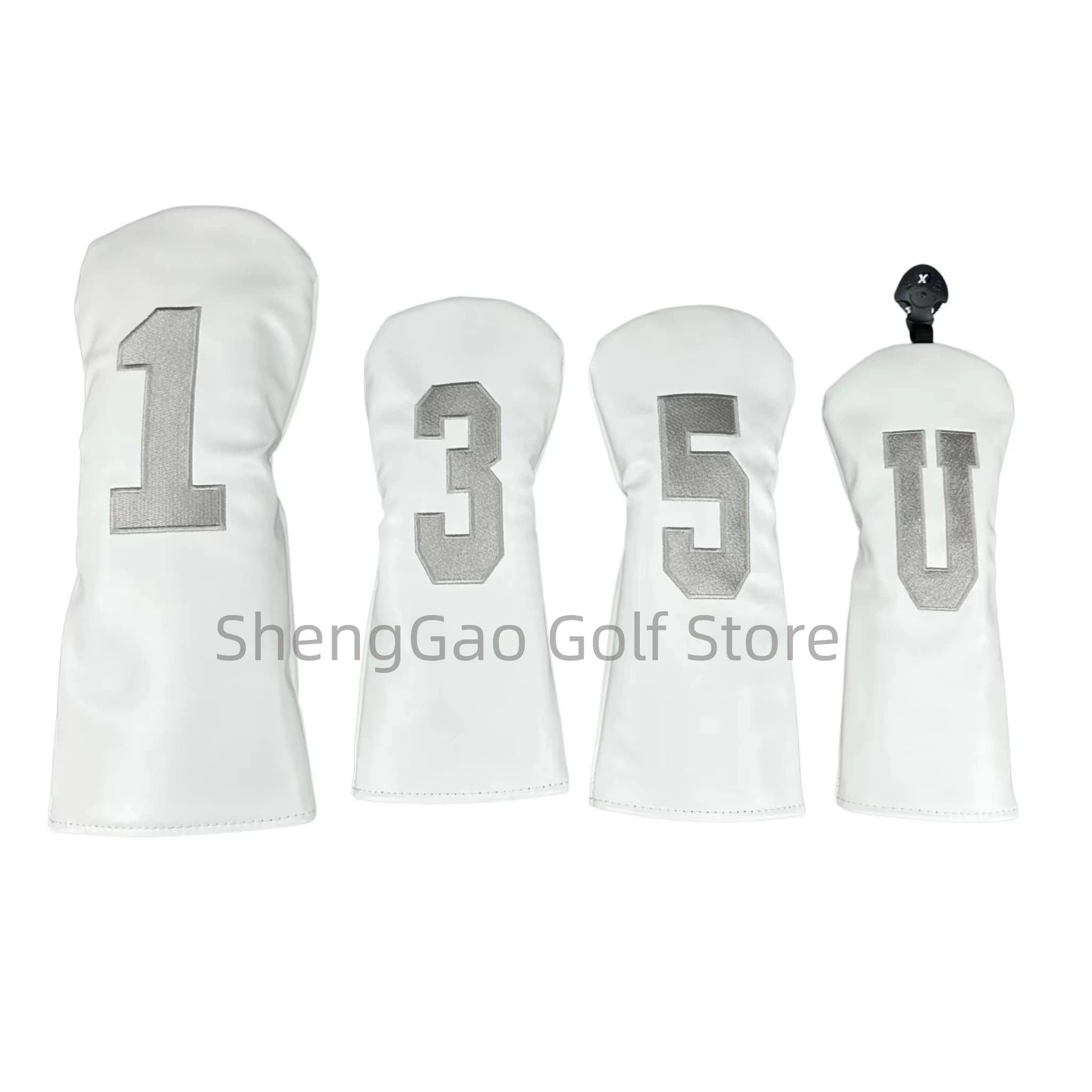 Golf Simplicity Number ricamo pattern Driver Head Covers Fairway Wood Head Covers copricapo ibrido Putter Cover in pelle Pu