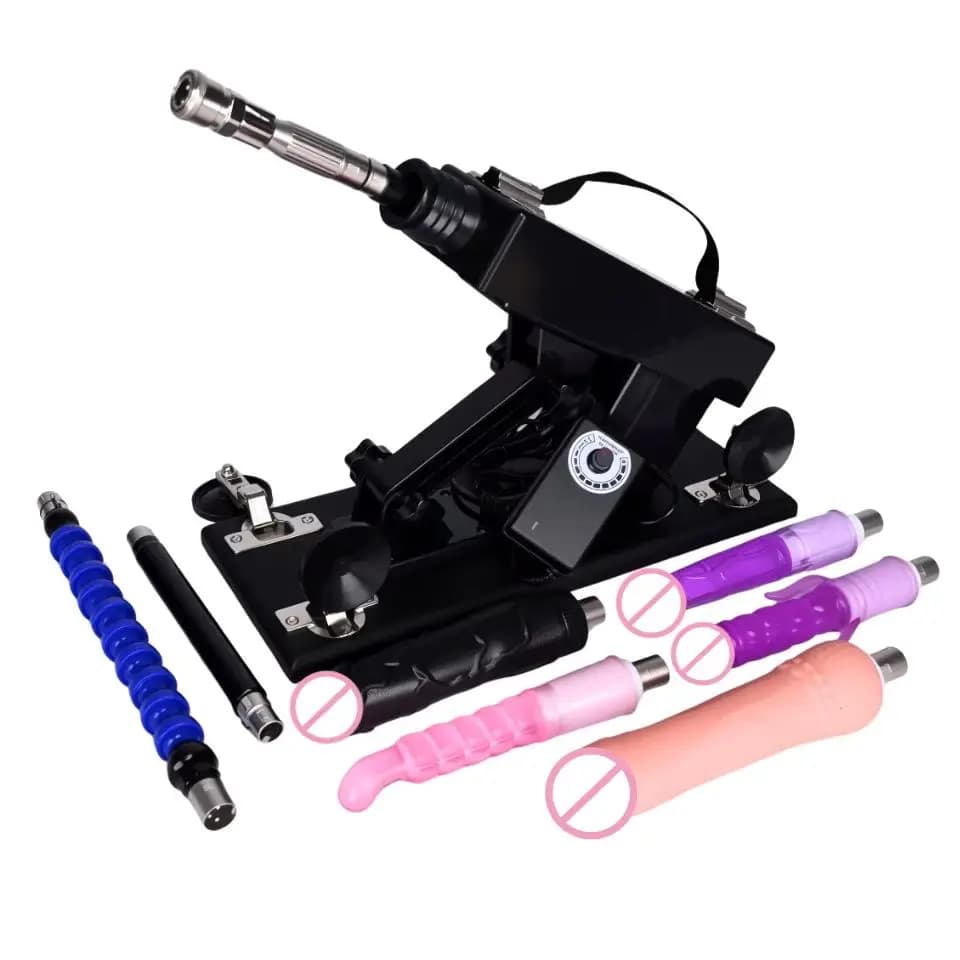 ROUGH BEAST A2 Sex Machine per Donne e Uomini, Macchina per Masturbazione con 3 Dildo XLR, Giocattoli Sessuali Telescopici
