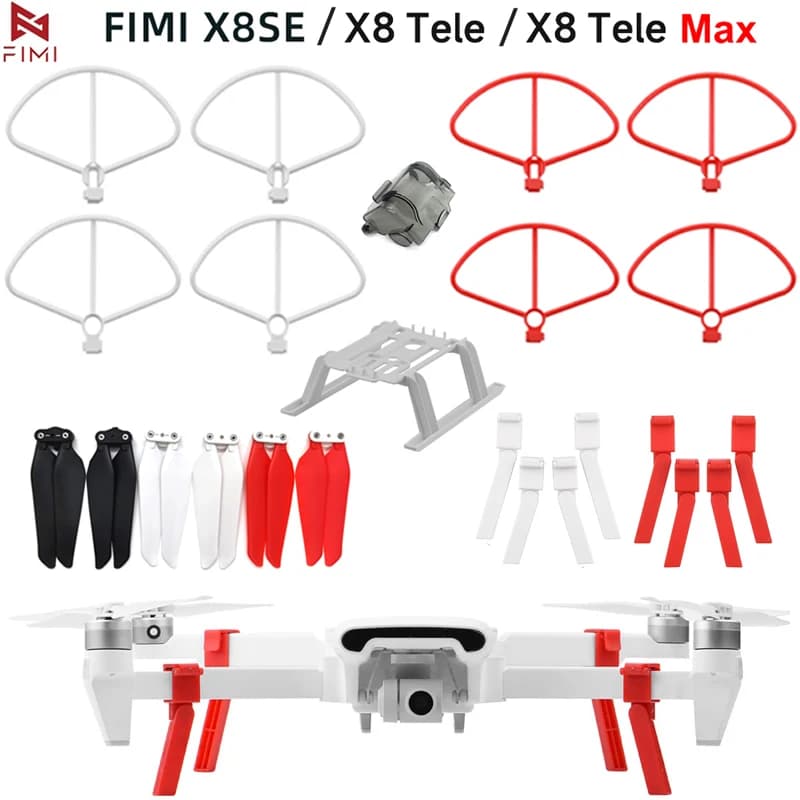 FIMI X8SE 2022 / X8 TELE MAX RC Drone Elica / Protezione dell'elica / Cove protettivo / Carrello di atterraggio Pezzi di ricambio Accessori