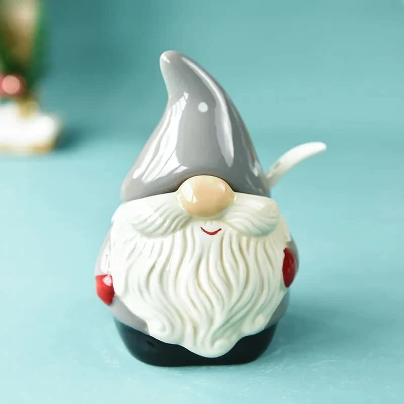 Set di vasi per condimenti in ceramica di Babbo Natale Barattolo di spezie Scatola per condimenti Saliera Contenitore per condimenti Barattoli per condimenti Accessori da cucina