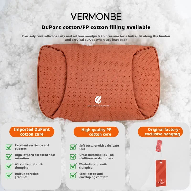 Poggiatesta di Lusso per Auto, per Alphard Vellfire, Cuscino Lombare in Pelle Nappa, Accessori Auto