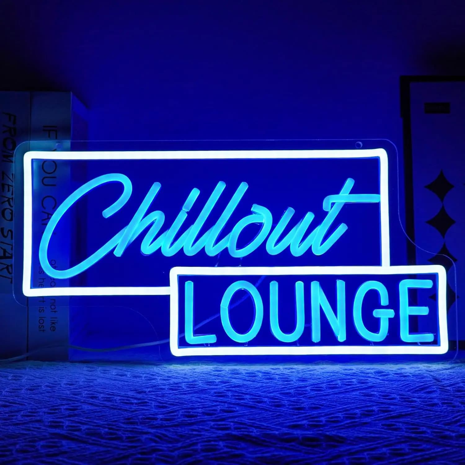 Insegna al Neon 'Chillout Lounge' con Luce LED USB per Bar, Garage, Feste, Sala Giochi, Camera da Letto, Decorazione, Regalo Personalizzato, Luce Notturna