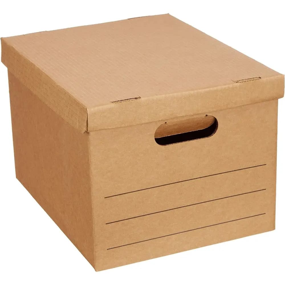 Boxes for Translocation and Storage with Handles and Covers Lit-O, Foldable, 15x10x12 Inches, Brown, Pack of 20