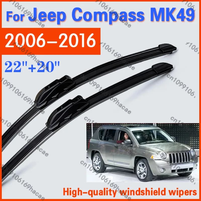 Wiper LHD & RHD Front Wiper Blades Set For Jeep Compass MK49 2006 - 2016 Windshield Windscreen Window Brushes Reliable Quality