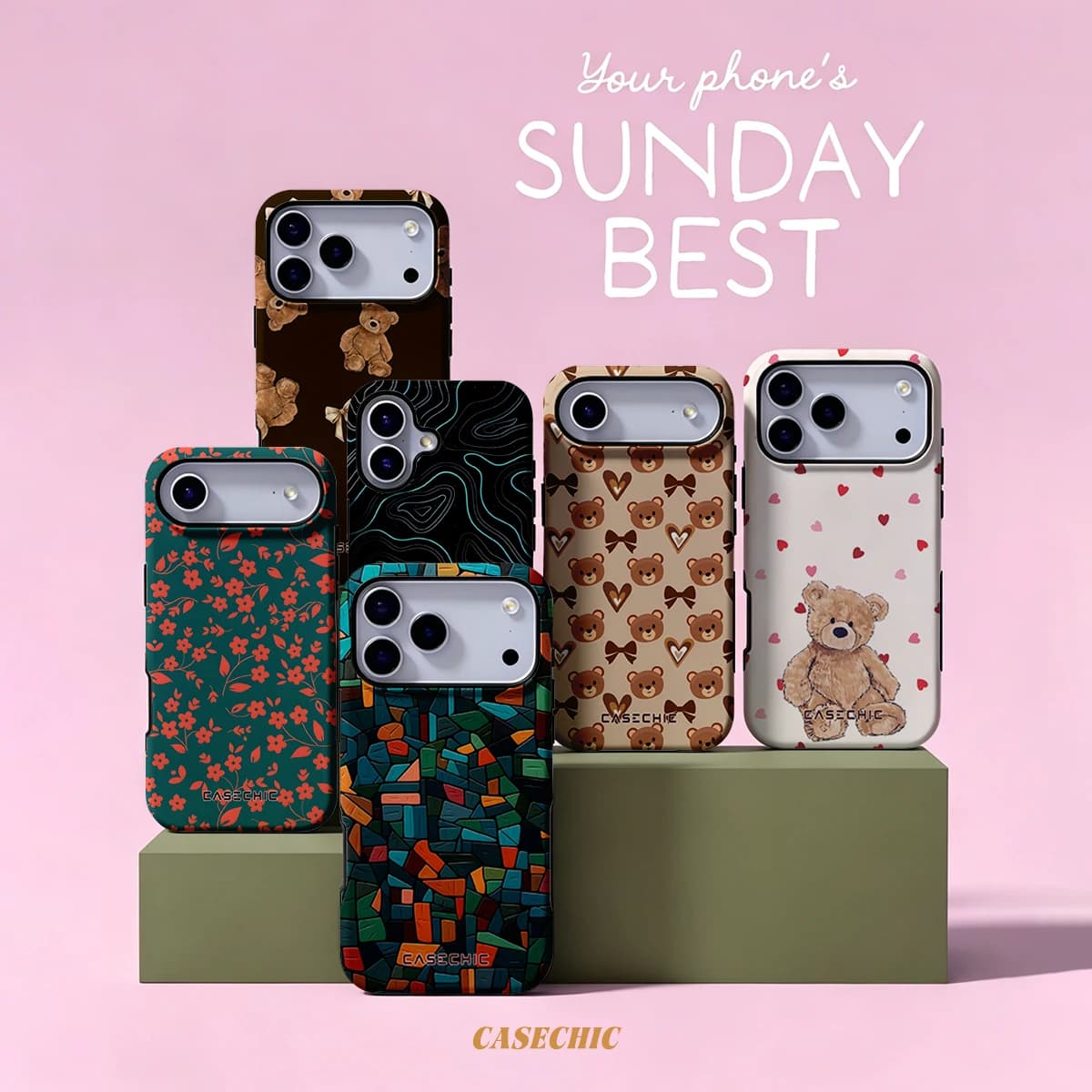 Teal Terracotta Tiles For Samsung Galaxy S26 Ultra A56 Exquisitely Pattern Double Protective Phone Cover Cases CaseChic