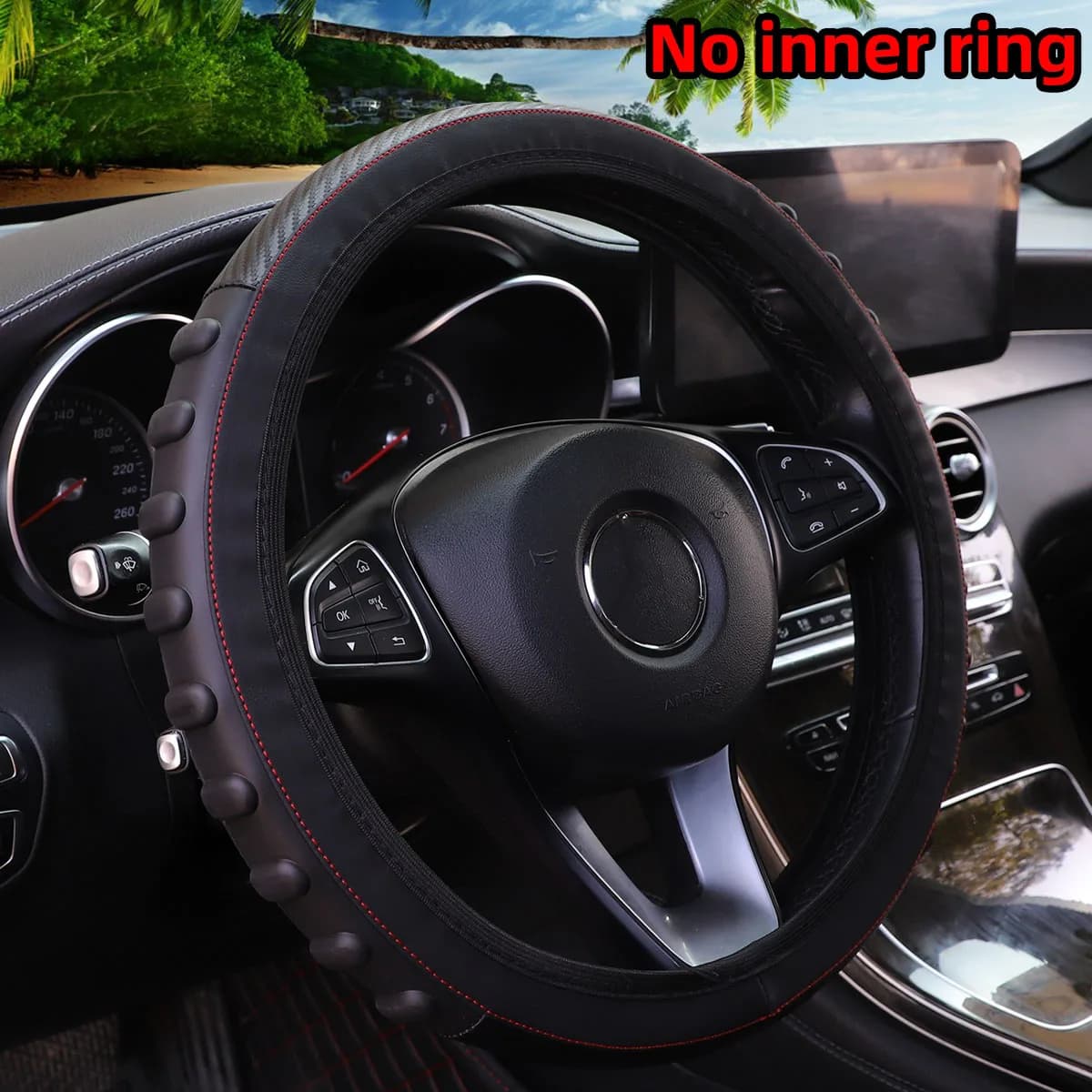 Car Hoop Cover for Internal Massage, Universal fit for 38 cm rims - Interior accessories for car