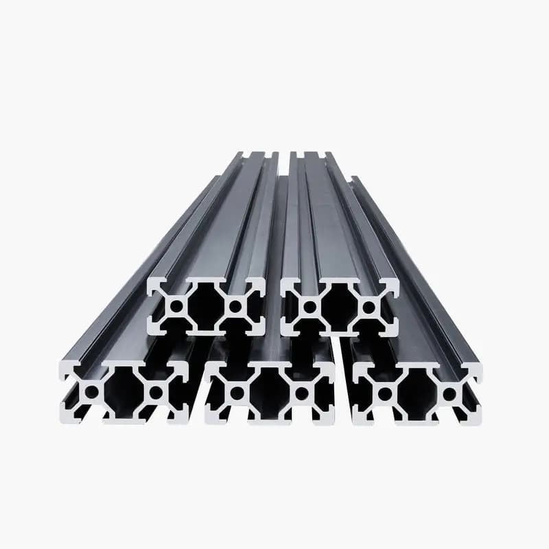 5PCS 2040 Aluminum Alloy Strut 2000mm For 3D Printer CNC Machine Laser Engraver, European Standard Linear Rail High-Strength Extruded Beam Black Anodized Finish