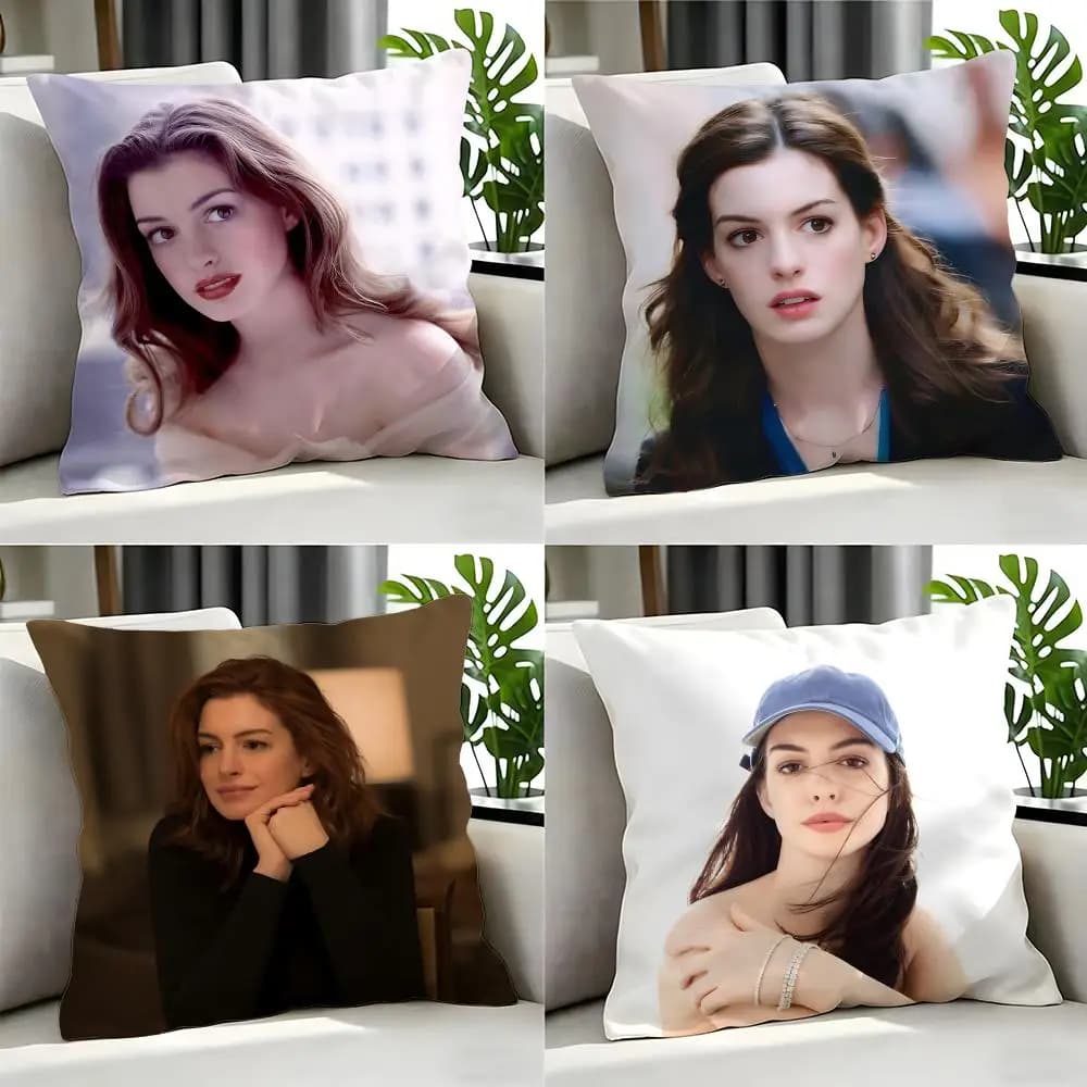 Set di 4 fodere per cuscini decorative Anne Hathaway, 50x50 45x45 40x40, per divano e arredamento casa