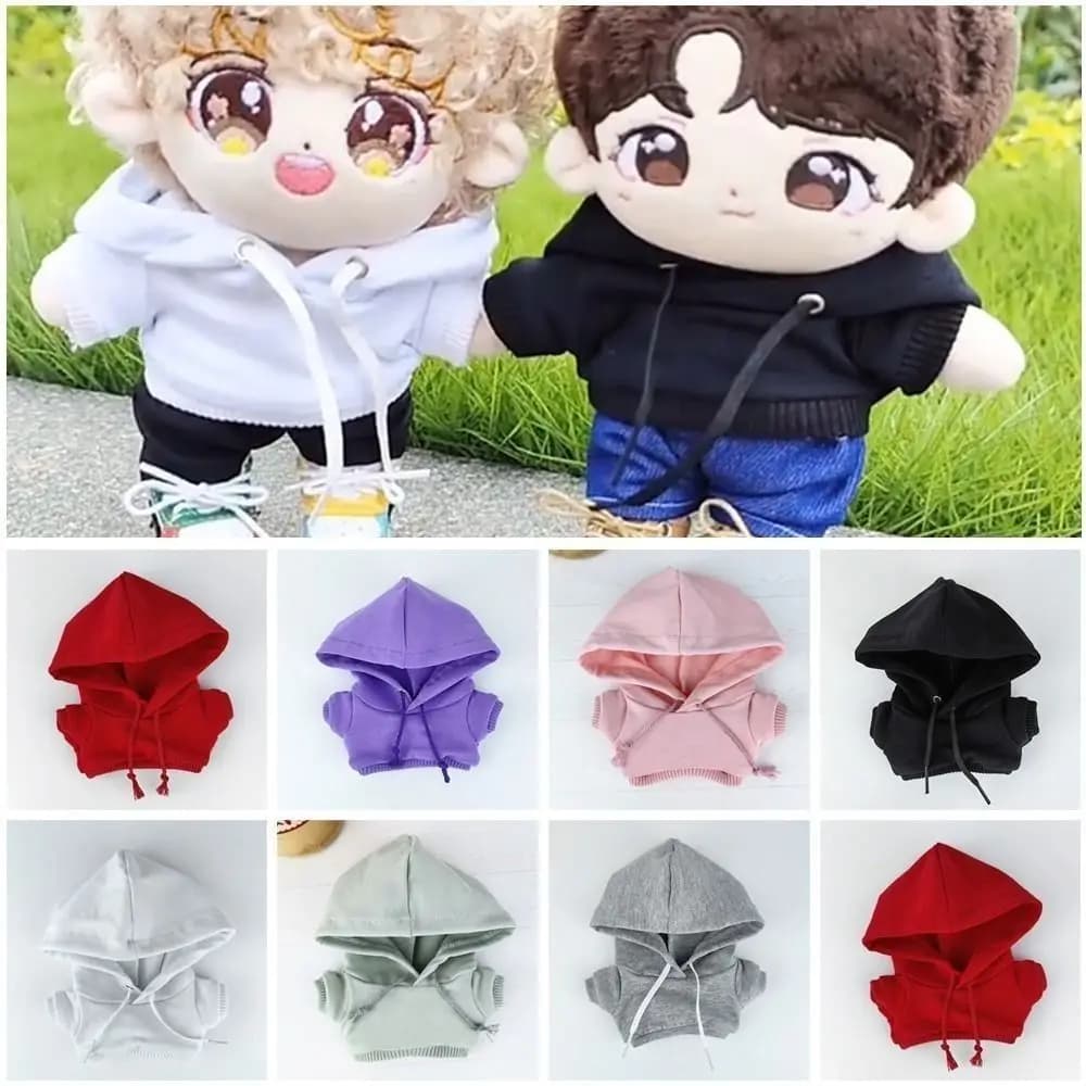 Abbigliamento casual Felpe con cappuccio fatte a mano Simpatici giocattoli per bambini Vestiti di moda Mini bambole Top per bambole in cotone da 10 cm per bambole in cotone da 10 cm