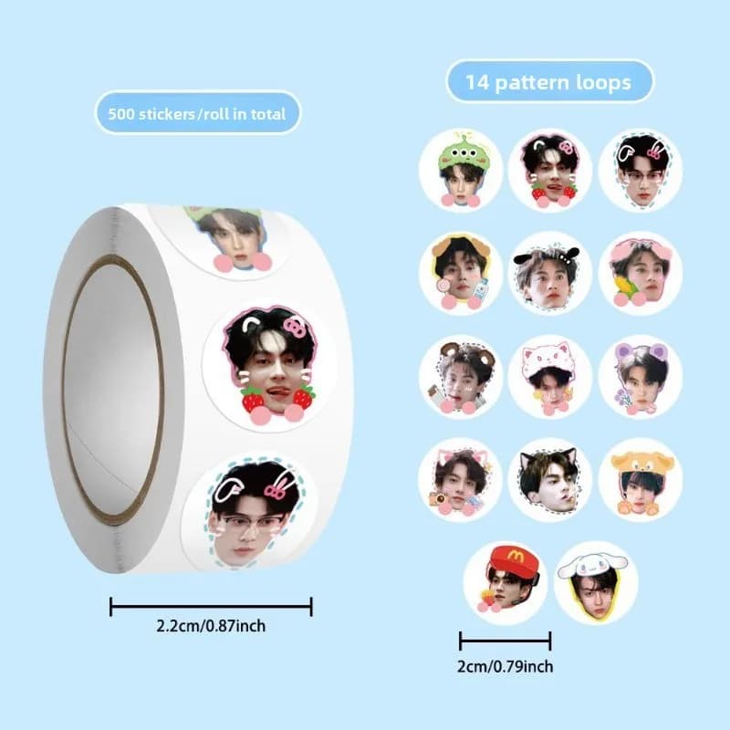 500PC/SET Love TIAN XU NING Notebbok Phone DIY Sticker with 14 Pattern Cycles Rabbit shy shy Packaging Stickers Collection Gift
