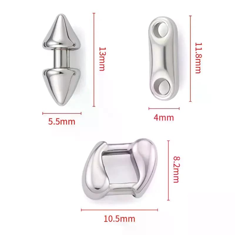 10 Pezzi Connettori a Cono Appuntito in Acciaio Inossidabile per Accessori Fai-da-Te per Gioielli, per Collane, Bracciali e Orecchini Fatti a Mano