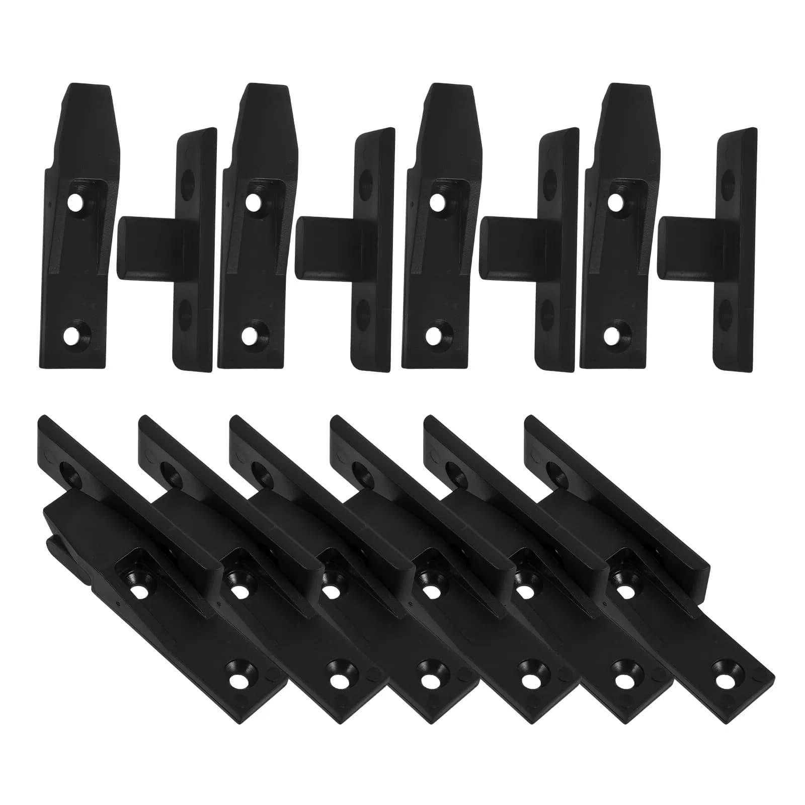 10Sets Plastic Quick Fit Panel Joint Brackets Concealed Push-on Furniture Connectors for Wardrobe Cabinet Wall Partition