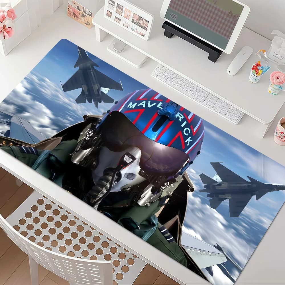 Movie T-Top Gun M-Maverick Mouse Pad Anti Slip Rubber Edge Locked Thickened Laptop Gaming Desk Mat