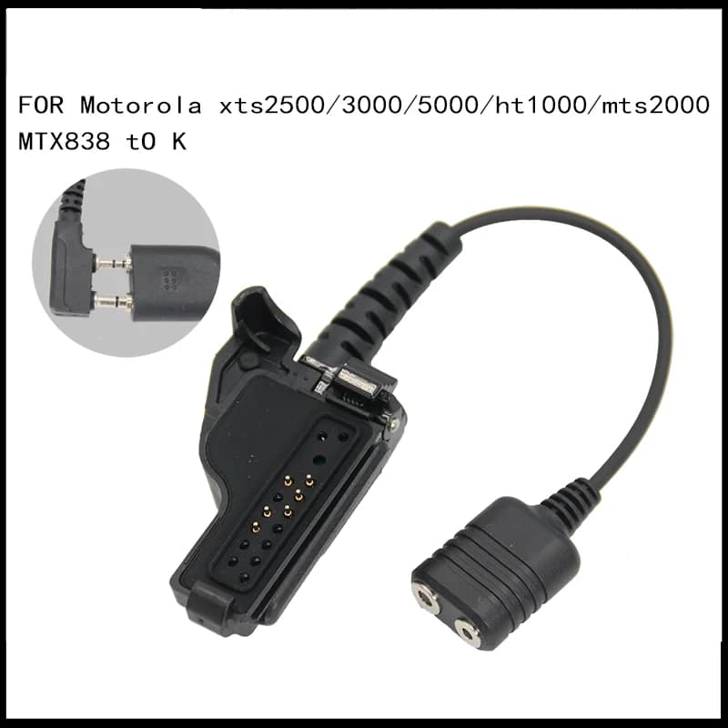 Cavo di conversione per cuffie compatibile con Motorola XTS5000 XTS3000 GP900 HT1000 cavo di conversione per cuffie walkie talkie a