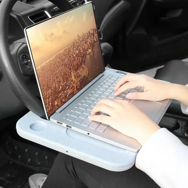 Supporto Universale per Volante Auto, Tavolino Multiuso per Laptop e Cibo, Scrivania Portatile Adatta alla Maggior Parte dei Veicoli