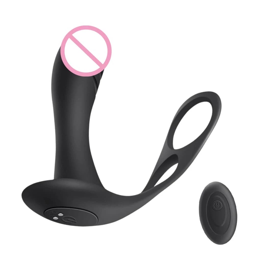 Anello vibrante per pene e ano, plug anale con anello per il pene, vibratore realistico per uomo e donna, il più venduto